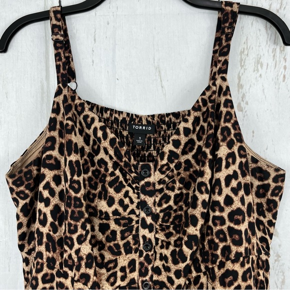 TORRID LEOPARD DRESS Sz 1 - Picture 7 of 12